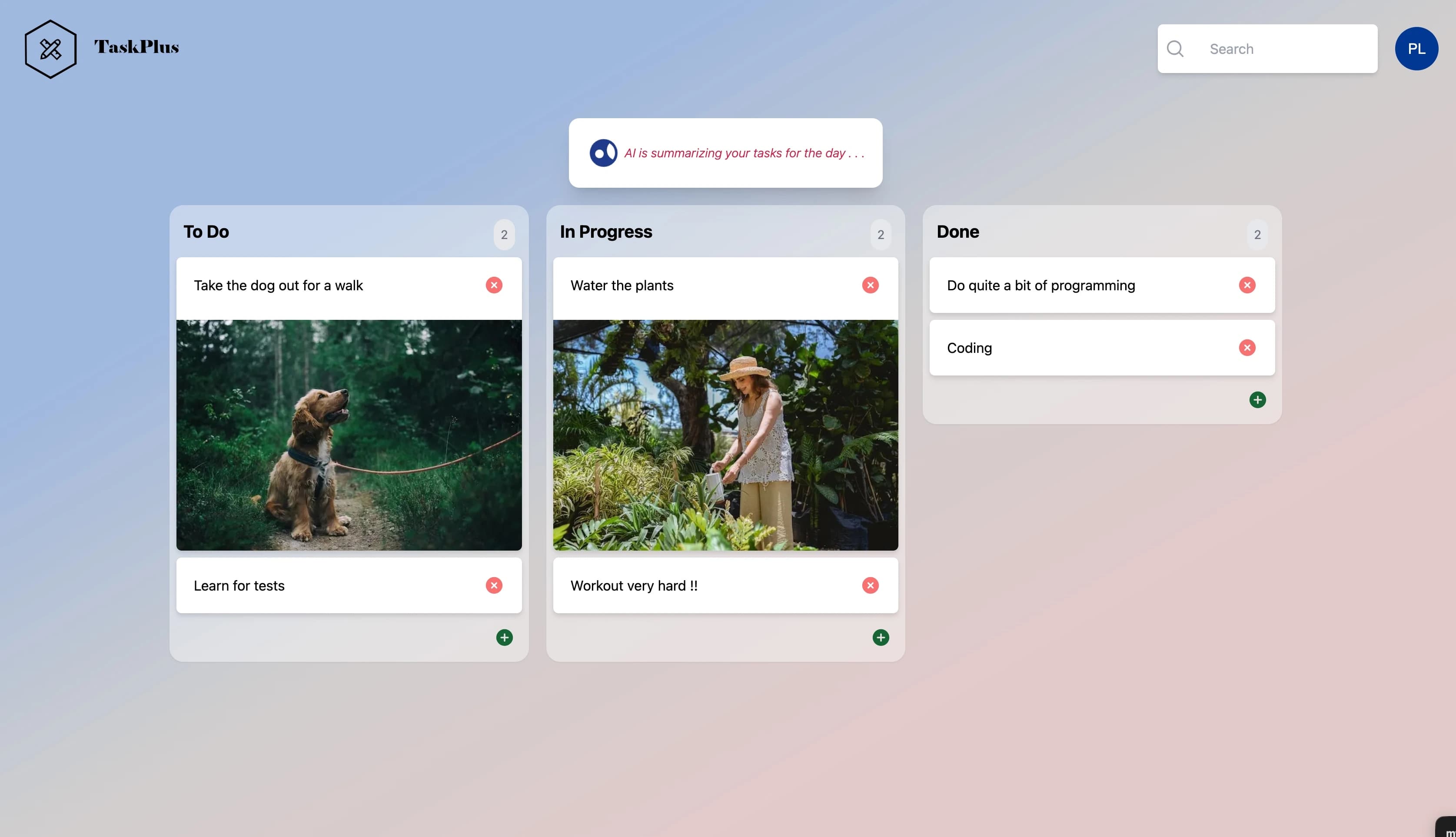 Taskplus - Personal Task Management with AI Summarizer